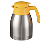 Pot isotherme Bravilor double paroi inox-jaune 1,5 litre