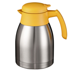 Pot isotherme Bravilor double paroi inox-jaune 1,5 litre
