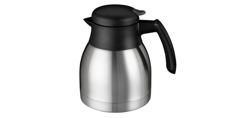 Thermoskan Bravilor dubbelwandig 1 liter RVS zwart