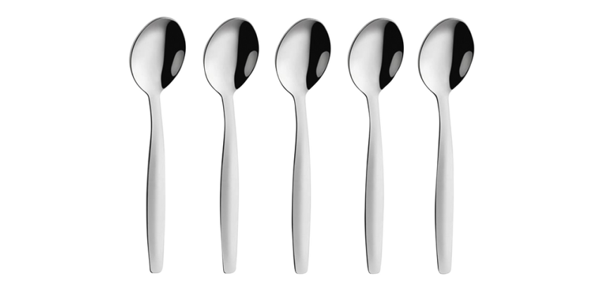 Stainless steel tea spoon 112mm box of 48 pieces