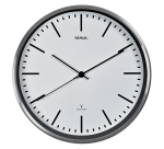 Wall clock MAULfly RC Ø305x45mm aluminum/white with battery
