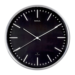 Horloge murale MAULfly Ø30,5x4,5cm aluminium/noir avec pile