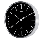 Horloge murale MAULfly RC Ø305x45mm aluminium/noir avec pile