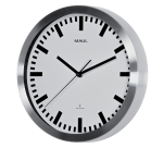 Wandklok MAUL Pilot RC Ø305x45mm aluminium frame wit incl. batterij