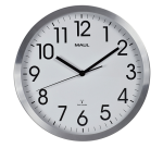 Horloge murale MAULmove RC Ø305x45mm aluminium/blanc avec pile