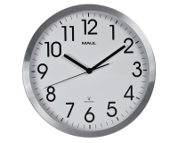 Wandklok MAUL Move RC Ø305x45mm aluminium frame wit incl. batterij