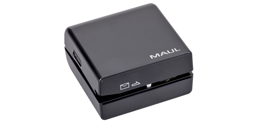 Electric letter opener MAUL 74x70x40mm + 4 batteries black blister