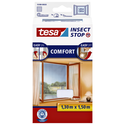 Moustiquaire COMFORT pour fenêtre, 1,30 m x 1,50 m