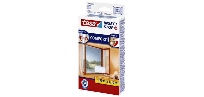 tesa® Insect Stop COMFORT mosquito net for windows 1.3x1.3m white