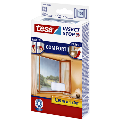 Moustiquaire tesa® Insect Stop COMFORT fenêtre 1,3x1,3m blanc