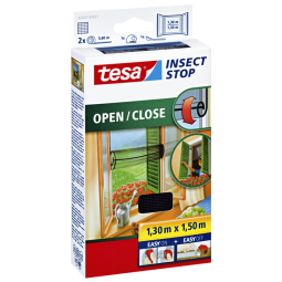 Insectenhor tesa® Insect Stop OPEN/CLOSE raam 1,3x1,5m zwart