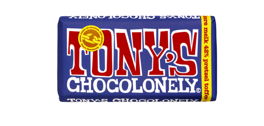 Tony's Chocolonely Chocolate Bar 180g Milk Pretzel Toffee