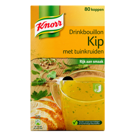 Drinkbouillon Knorr kip tuinkruiden 80 stuks