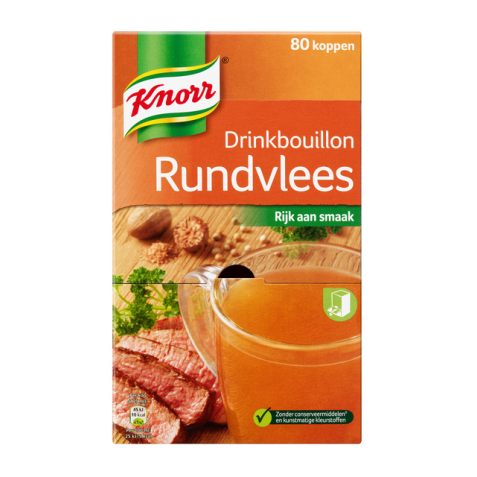 Bouillon à boire Knorr Boeuf 80 pièces