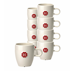 Tasse Douwe Egberts espresso 70ml blanc 12 pièces