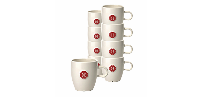 Tasse Douwe Egberts espresso 70ml blanc 12 pièces