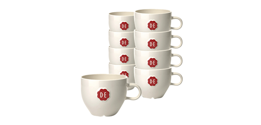 Tasse Douwe Egberts cappuccino 180ml blanc 12 pièces