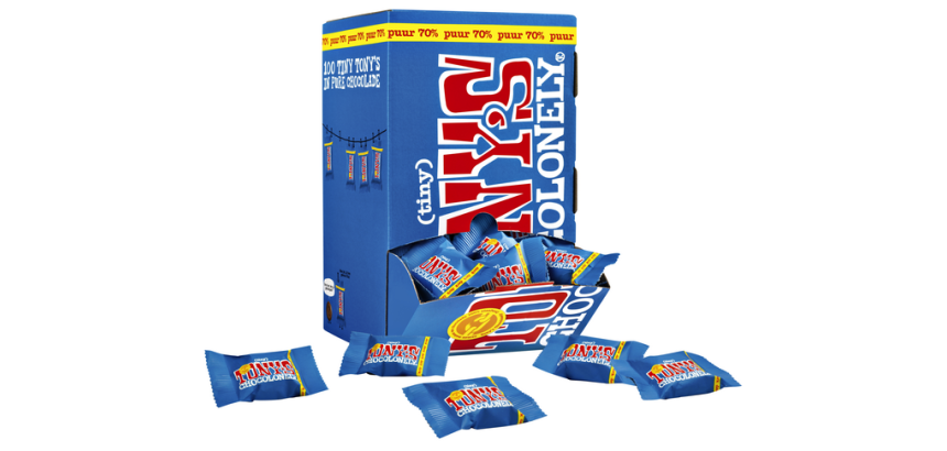 Chocolat Tony's Chocolonely Tiny noir boîte 100 pièces