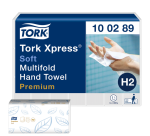 Handdoek Tork H2 Xpress Premium multifold 2-laags 212x255mm 21x150 vel wit 100289