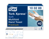 Essuie-mains Tork H2 Xpress Premium 100289 multifold 2 épaisseurs 212x255mm blanc 21x 150 feuilles