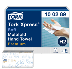 Essuie-mains Tork H2 Xpress Premium 100289 multifold 2 épaisseurs 212x255mm blanc 21x 150 feuilles