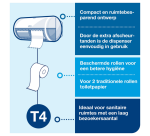 Toiletpapierdispenser Tork T4 Elevation duo wit 557000