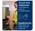 Handdoekroldispenser Tork H1 Image Line Matic zilver 460001