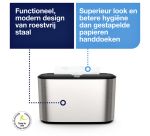 Distributeur essuie-mains Tork H2 Image Line Xpress Countertop 460005 argent