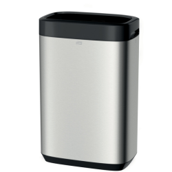 Trash can Tork Image Design 50 liters, black/stainless steel