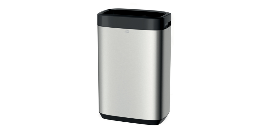 Trash can Tork Image Design 50 liters, black/stainless steel