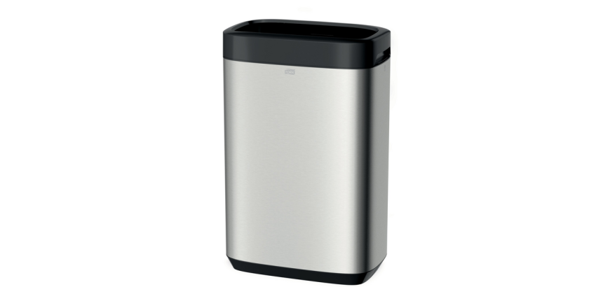 Trash can Tork Image Design 50 liters, black/stainless steel
