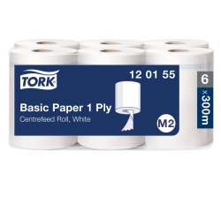 Papier d'essuyage Tork M2 Basic Universal 120155 1 épaisseur 300m blanc
