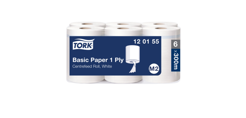 Tork M2 Basic Universal Wiping Paper 120155 1-ply 300m white