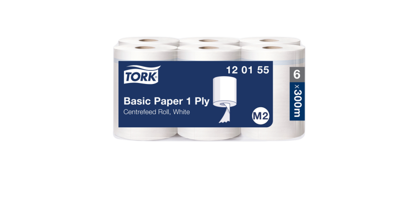 Poetspapier Tork M2 Basic Universal 1-laags 300m wit 120155