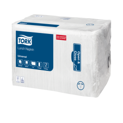 Serviettes Tork 509308 Universal 1 épaisseur pli 1/8 325x325mm blanc 500 pièces