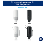 Handdesinfectie Tork S1 Premium alcoholgel ongeparfumeerd 1000 ml 420103