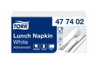 Serviettes Tork Advanced 477402 2 épaisseurs pli 1/8 328x325mm blanc 200 pièces