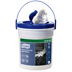 Lingettes mains imprégnées Tork W14 Premium 190592 non parfumé 1 épaisseur 58 feuilles blanc