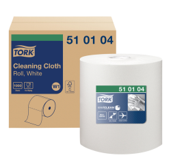 Chiffon de nettoyage Tork W1 Premium 510104 1 épaisseur 380m blanc