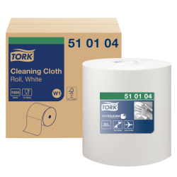 Reinigingsdoek Tork W1 Premium 1-laags 380m wit 510104