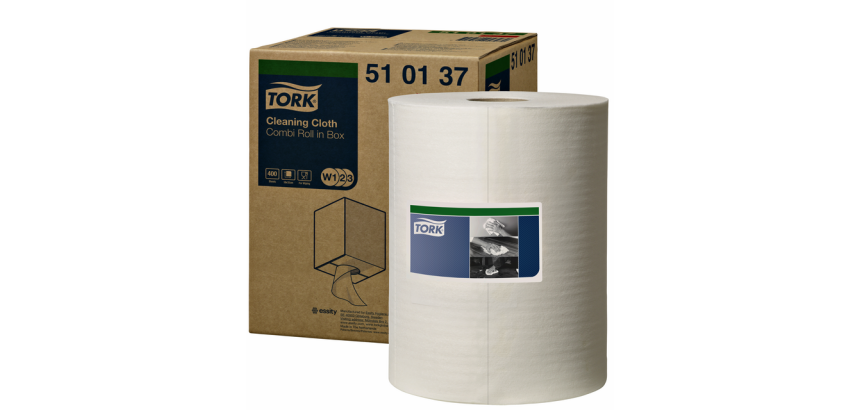 Reinigingsdoek Tork W2 Premium 1-laags 152m wit 510137