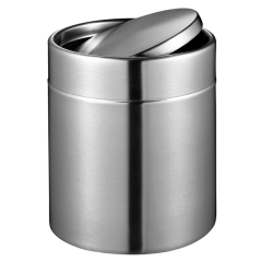 Afvalbak EKO Fandy tafelmodel met swingdeksel 1,5 liter rvs