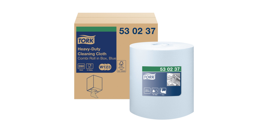 Tork Cleaning Cloth W1-W2-W3 Premium Heavy-Duty 530237 1 ply blue 280 sheets