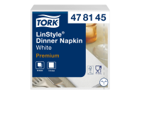 Serviette Tork LinStyle Premium 478145 1 épaisseur Pli 1/8 390x390mm blanc 50 pièces