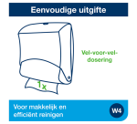Reinigingsdoekdispenser Tork W4 Performance gevouwen rood 654008
