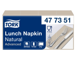 Serviette Tork Advanced 477351 2 épaisseurs pli 1/8 328x325mm naturel 200 pièces