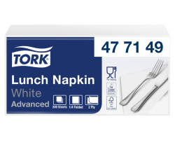 Serviette Tork Advanced 477149 2 épaisseurs pli 1/4 328x325mm blanc 200 pièces