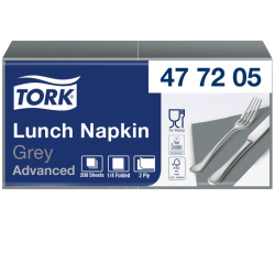 Serviette Tork Advanced 477205 2 épaisseurs pli 1/4 328x325mm gris 200 pièces