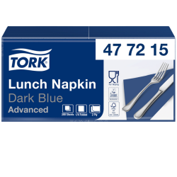 Serviette Tork Advanced 477215 2 épaisseurs Pli 1/4 328x325mm bleu foncé 200 pièces