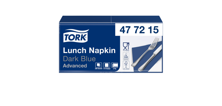 Tork Advanced Napkin 477215 2-ply Fold 1/4 328x325mm dark blue 200 pieces